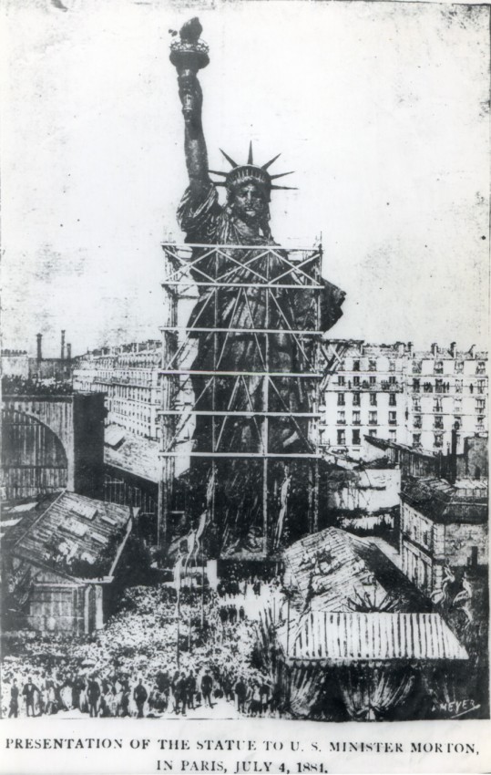 construction of statue of liberty