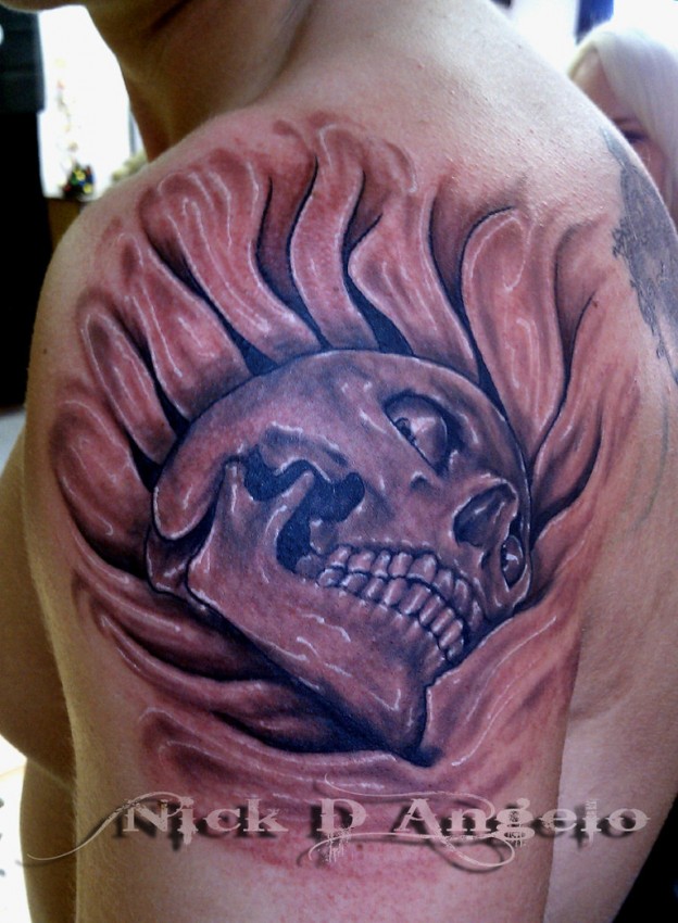 3d_sinking_skull_tattoo_by_nickdangelotattoos-d344pbx