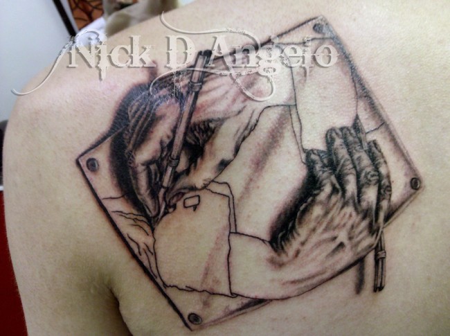 Escher_Reproduction_Tattoo_by_NickDAngeloTattoos
