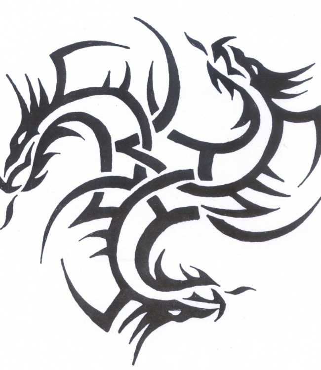 Strength Dragon Tattoo Picture