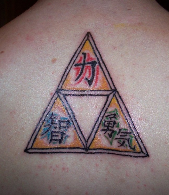 Strength Tattoos in Back Picture