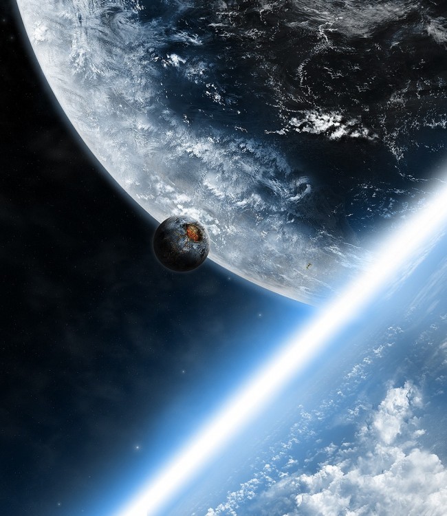 Earth From Space at Night Image
